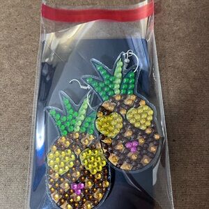 Pineapple Design Beaded Earrings